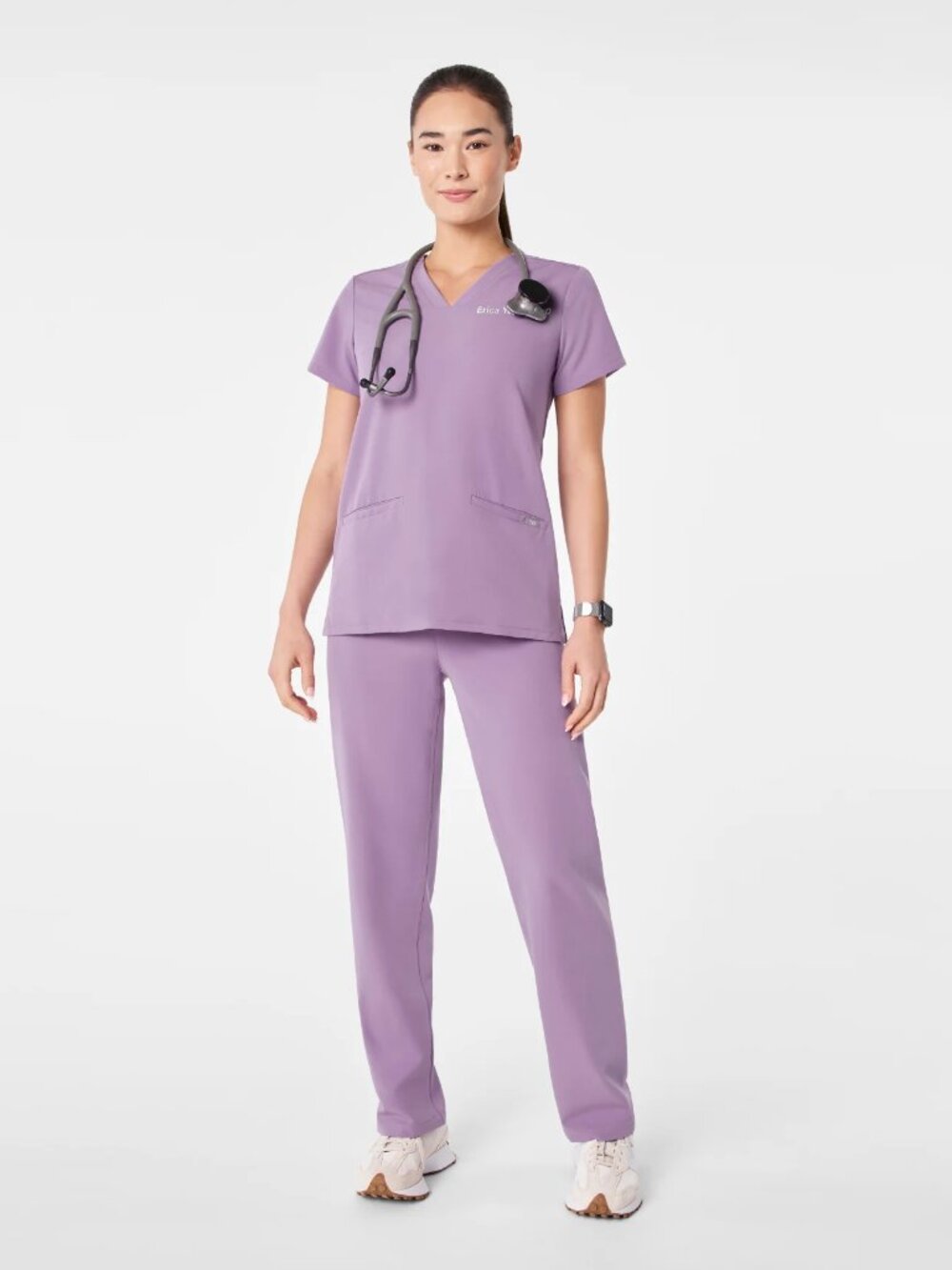 FIGS Casma Three Pocket Scrub Top Lavender Size 3XL